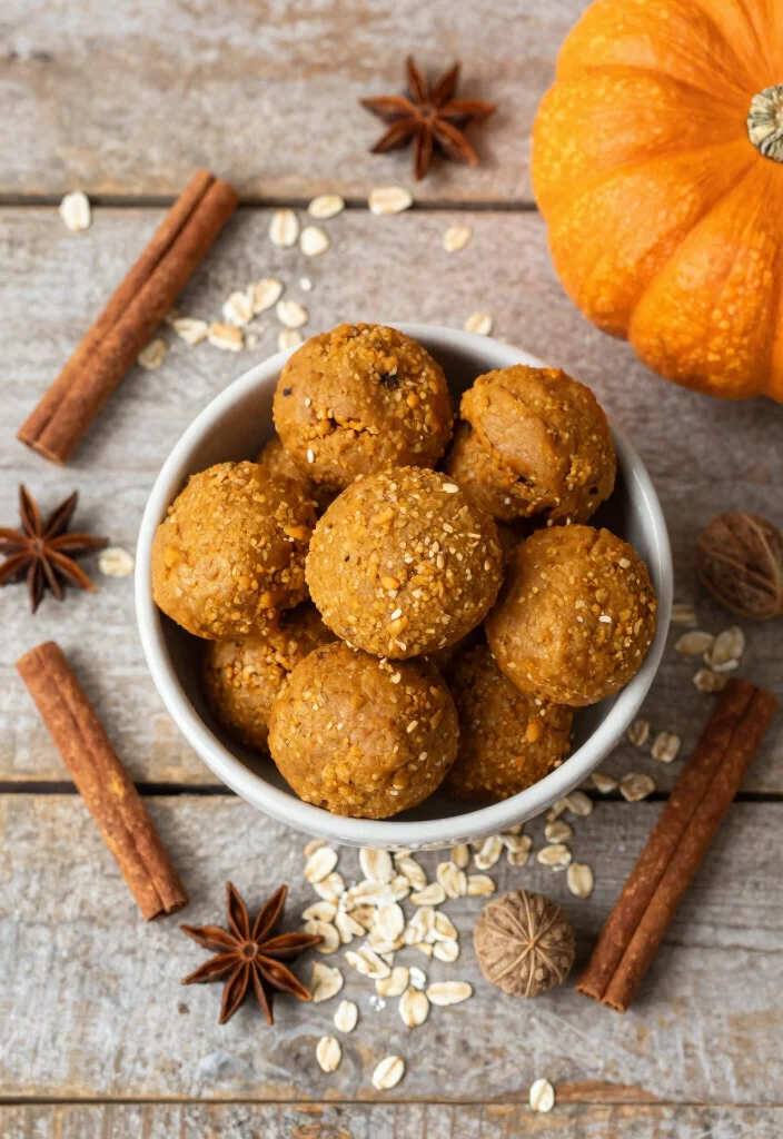 12 Healthy Junk Food Recipes with Better Ingredients - 11. Pumpkin Spice Energy Bites 1
