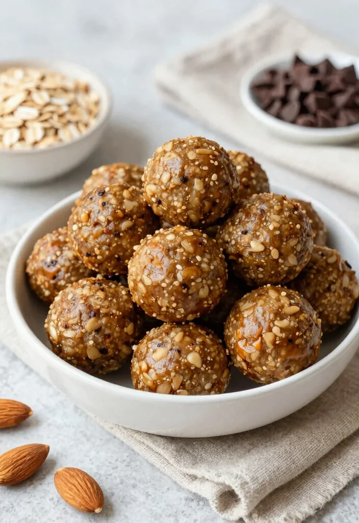 12 Healthy Junk Food Recipes with Better Ingredients - 8. Almond Butter Protein Balls 1