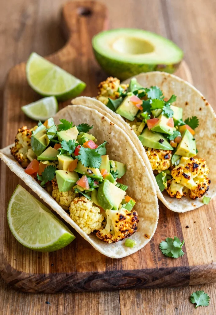 12 Healthy Junk Food Recipes with Better Ingredients - 9. Cauliflower Tacos with Avocado Salsa 1