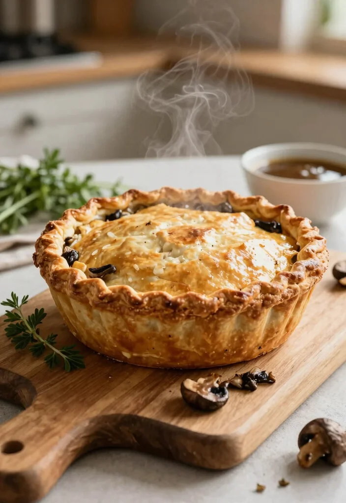 12 Vegan British Recipes with Classic Comfort Flavor - 11. Vegan Mushroom and Ale Pie 1