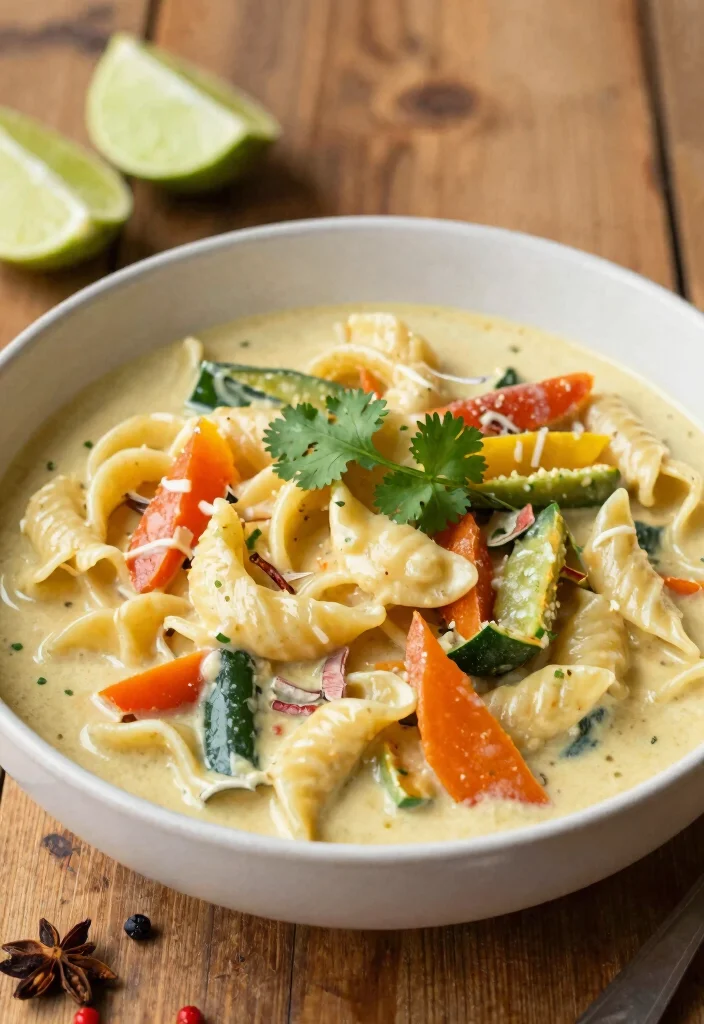 12 Vegan Creamy Pasta Recipes for Comforting Dairy Free Meals - 10. Creamy Coconut Curry Pasta 1