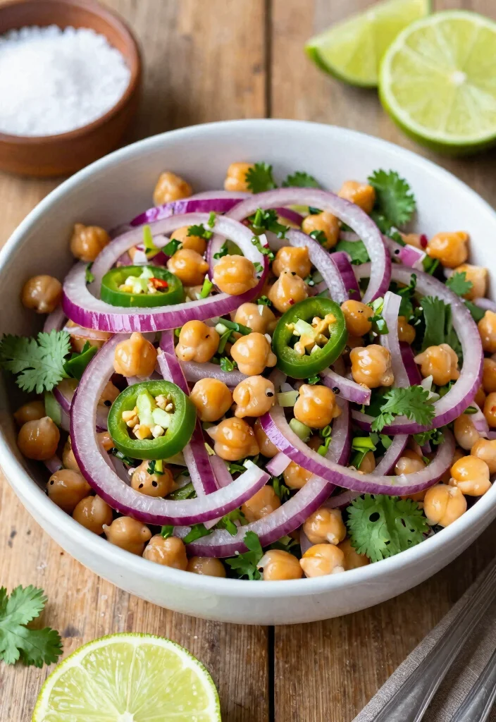 12 Vegan Onion Recipes for Simple Savory Dishes - 7. Spicy Onion and Chickpea Salad 1