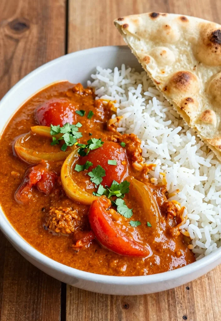12 Vegan Onion Recipes for Simple Savory Dishes - 9. Onion and Tomato Curry 1
