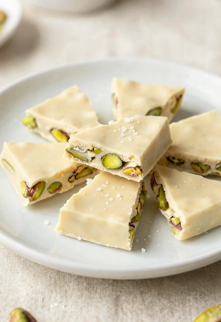 12 White Chocolate Dessert Recipes for Smooth Sweet Indulgence - 6. White Chocolate Pistachio Bark 1